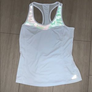 White Reflective Tank w/ Pocket